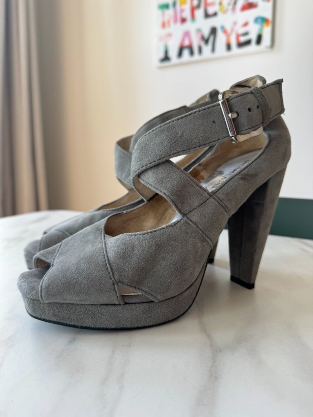 Michael Kors Suede Platform Heels – Size 7.5